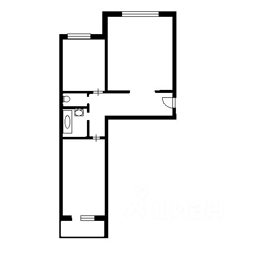 Планировка этой квартиры по данным Циан