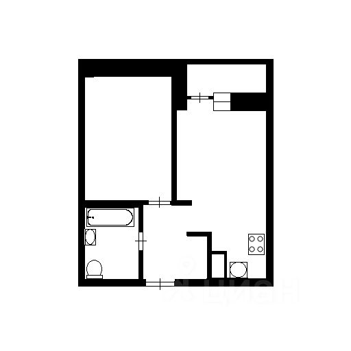 Планировка этой квартиры по данным Циан