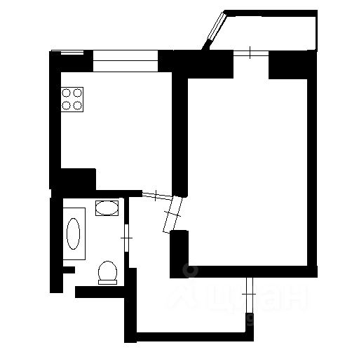 Планировка этой квартиры по данным Циан