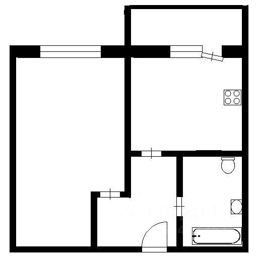 Планировка этой квартиры по данным Циан