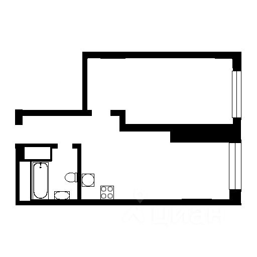 Планировка этой квартиры по данным Циан