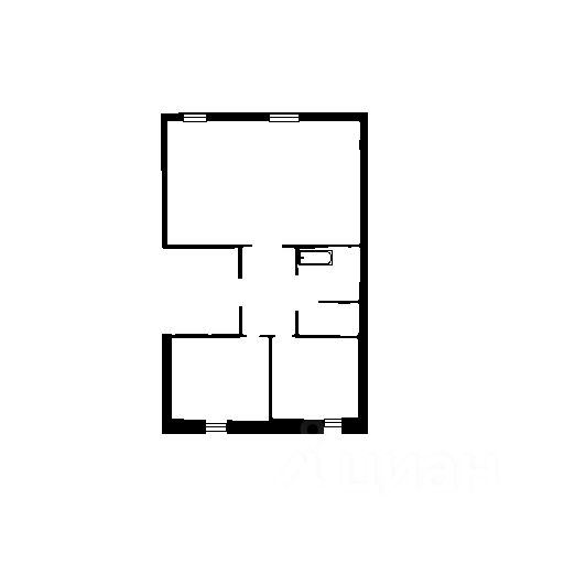 Планировка этой квартиры по данным Циан
