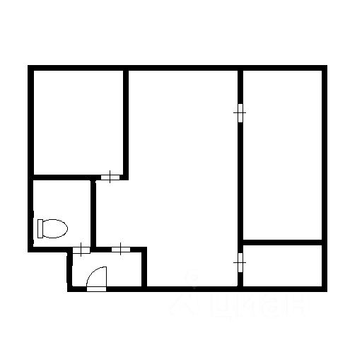 Планировка этой квартиры по данным Циан