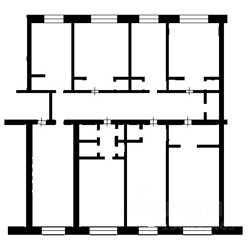 Планировка этой квартиры по данным Циан