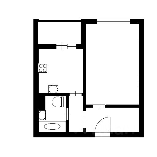 Планировка этой квартиры по данным Циан