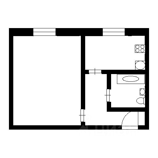 Планировка этой квартиры по данным Циан