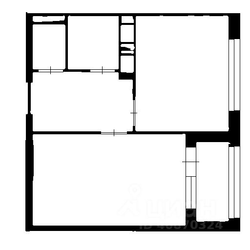 Планировка этой квартиры по данным Циан
