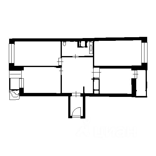Планировка этой квартиры по данным Циан