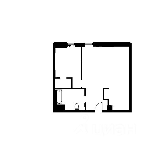 Планировка этой квартиры по данным Циан