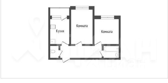 Планировка этой квартиры по данным Циан