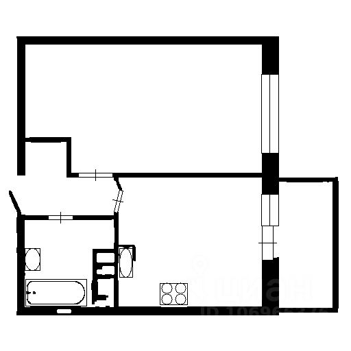 Планировка этой квартиры по данным Циан