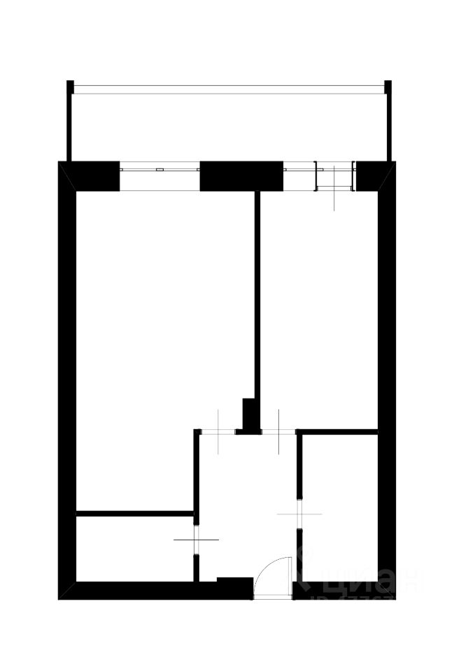 Планировка этой квартиры по данным Циан