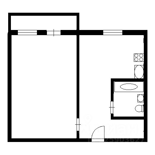Планировка этой квартиры по данным Циан