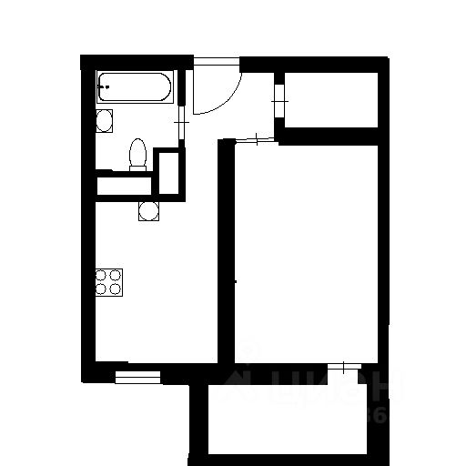 Планировка этой квартиры по данным Циан