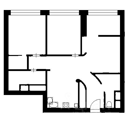 Планировка этой квартиры по данным Циан