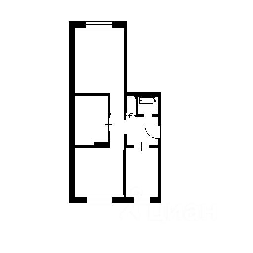 Планировка этой квартиры по данным Циан