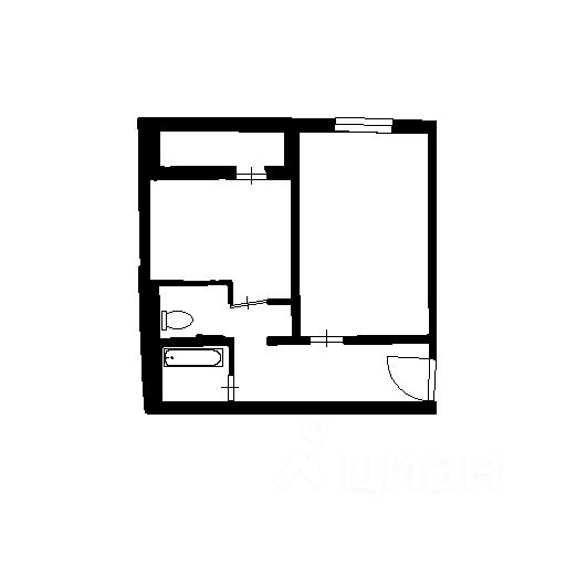 Планировка этой квартиры по данным Циан