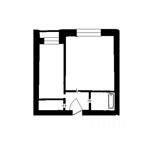 Планировка этой квартиры по данным Циан
