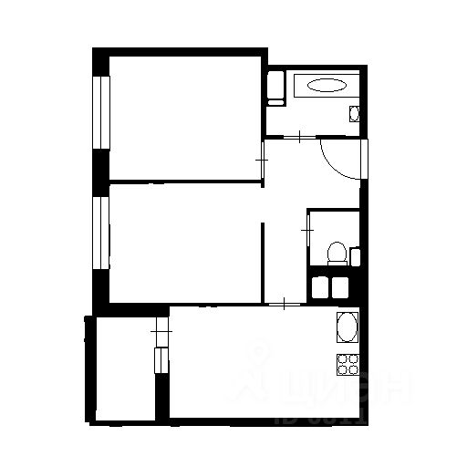 Планировка этой квартиры по данным Циан