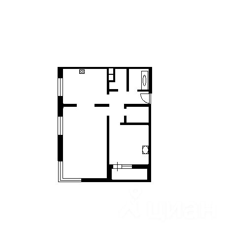 Планировка этой квартиры по данным Циан