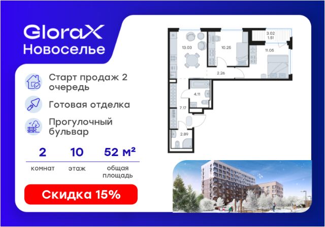 ЖК «GloraX Новоселье»