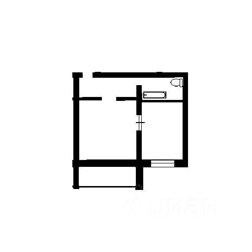 Планировка этой квартиры по данным Циан