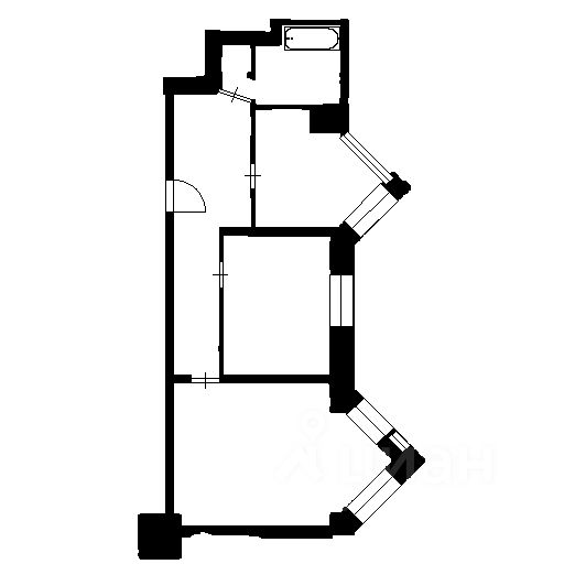 Планировка этой квартиры по данным Циан