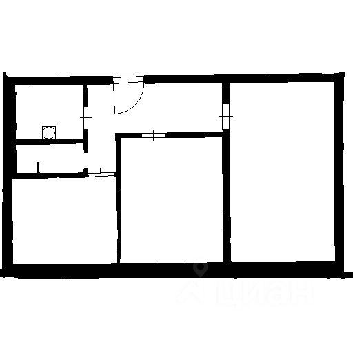 Планировка этой квартиры по данным Циан