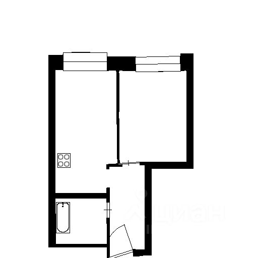 Планировка этой квартиры по данным Циан