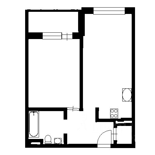 Планировка этой квартиры по данным Циан