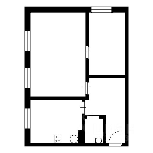 Планировка этой квартиры по данным Циан