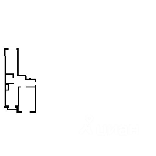 Планировка этой квартиры по данным Циан