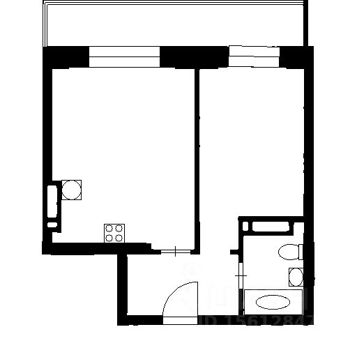 Планировка этой квартиры по данным Циан