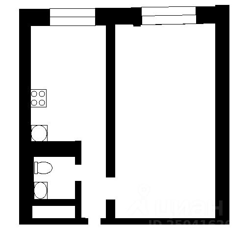 Планировка этой квартиры по данным Циан