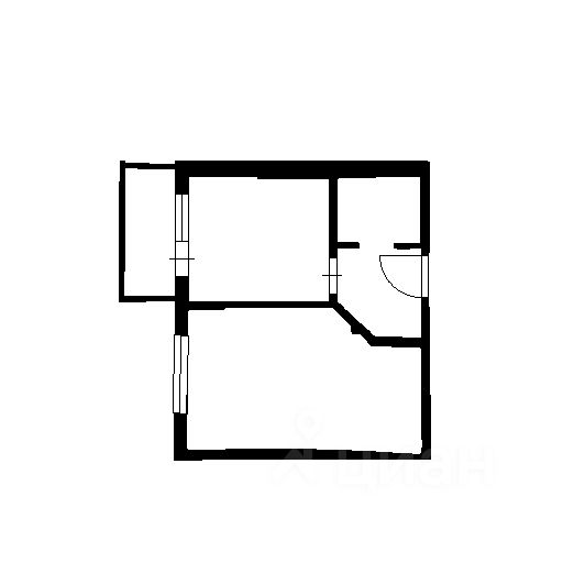 Планировка этой квартиры по данным Циан