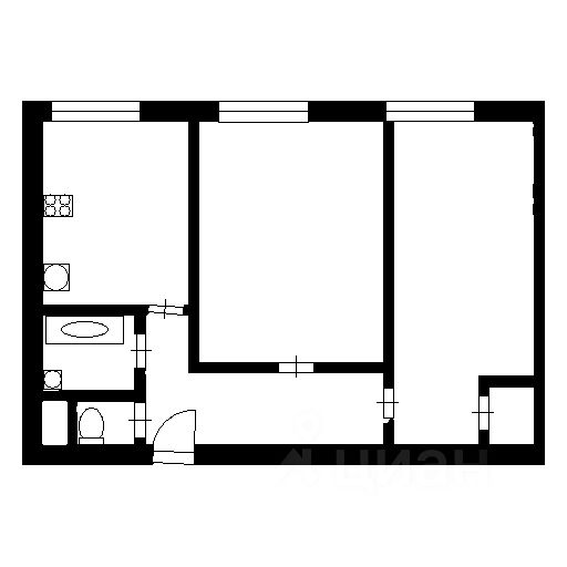 Планировка этой квартиры по данным Циан
