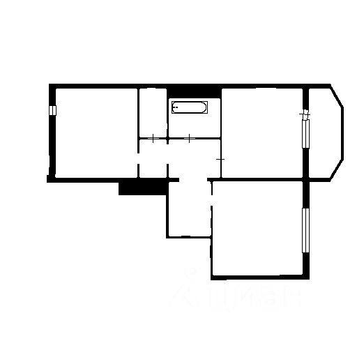 Планировка этой квартиры по данным Циан