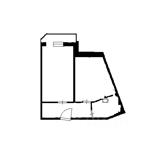 Планировка этой квартиры по данным Циан