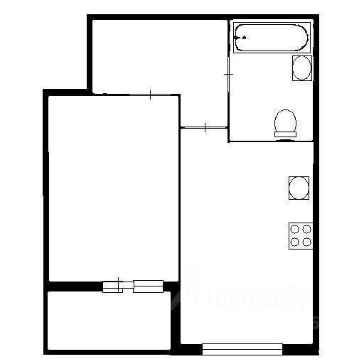 Планировка этой квартиры по данным Циан