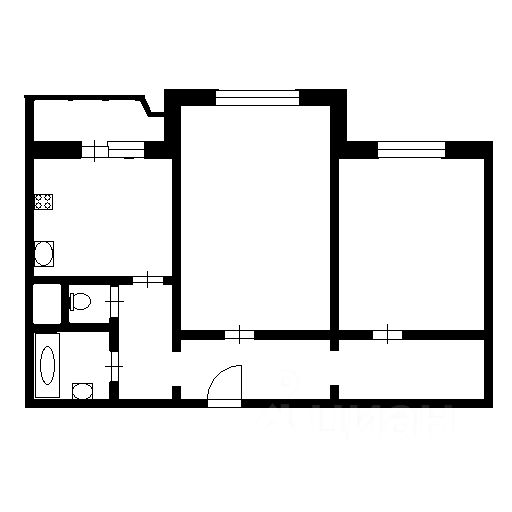 Планировка этой квартиры по данным Циан