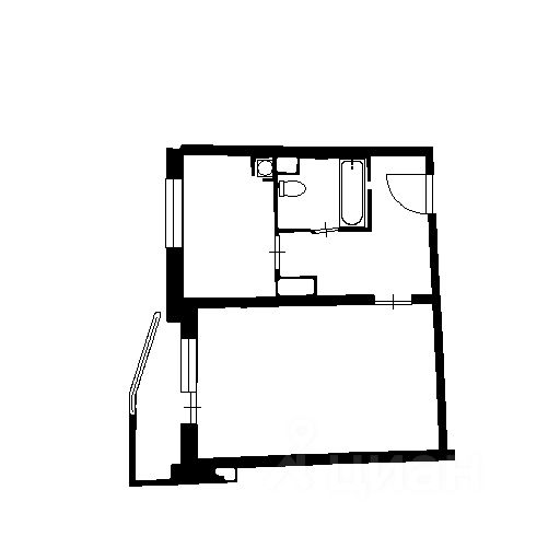 Планировка этой квартиры по данным Циан