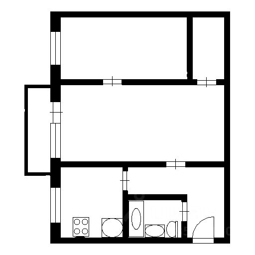 Планировка этой квартиры по данным Циан