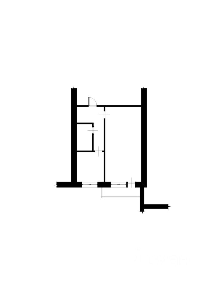Планировка этой квартиры по данным Циан