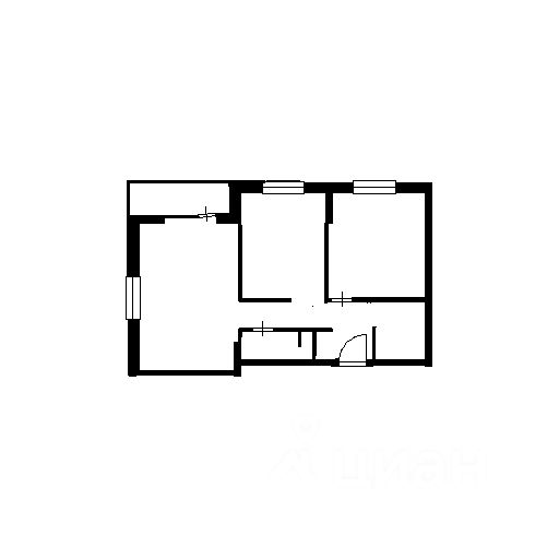 Планировка этой квартиры по данным Циан