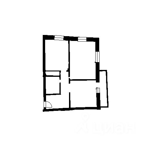 Планировка этой квартиры по данным Циан