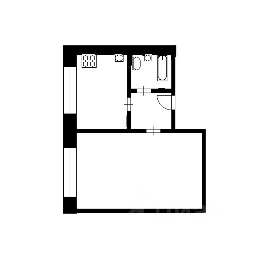 Планировка этой квартиры по данным Циан