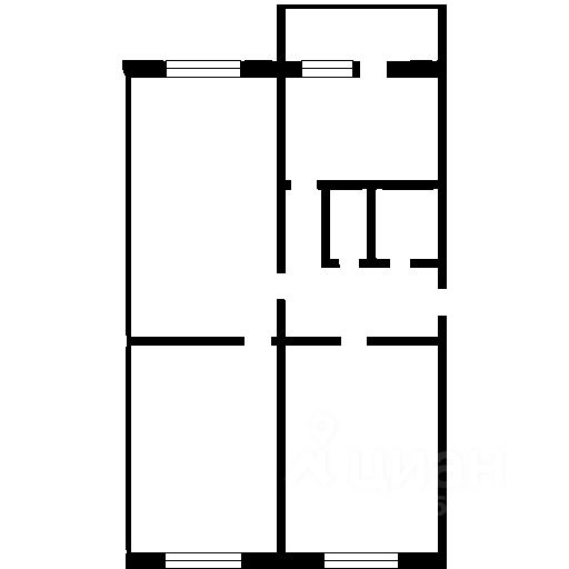 Планировка этой квартиры по данным Циан
