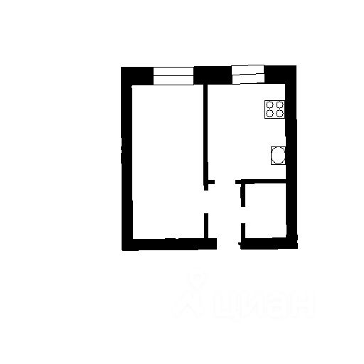 Планировка этой квартиры по данным Циан