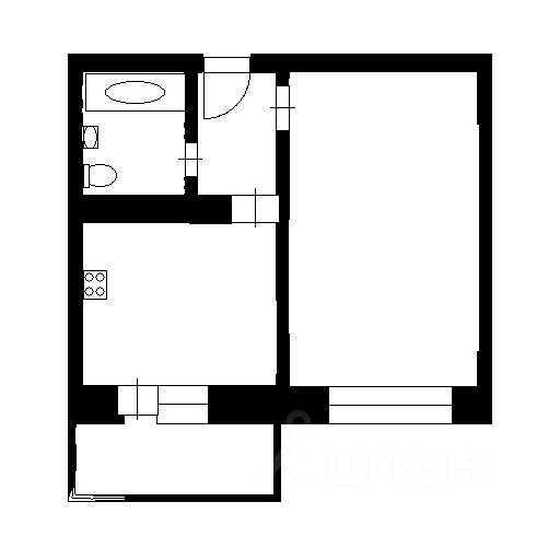 Планировка этой квартиры по данным Циан