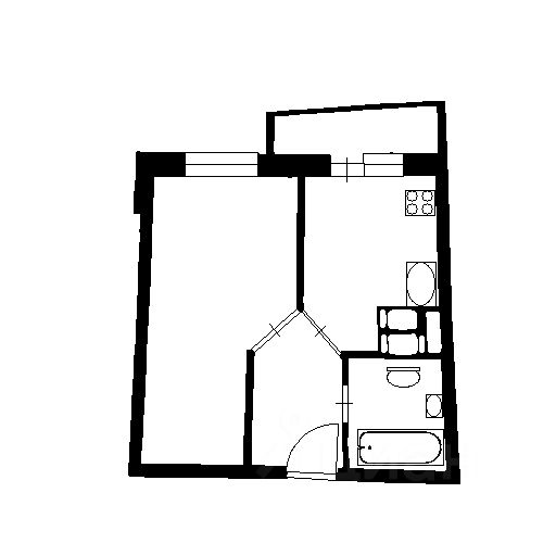 Планировка этой квартиры по данным Циан